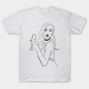 Frau Sektglas - Frau - Beauty - Sekt T-Shirt